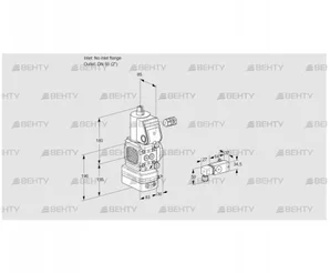 VAD3-/50R/NW-100A (88020152) Газовый клапан с регулятором давления Kromschroder