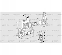 VCS780F05NLWRE/PPZ-/P3PP (88207924) Сдвоенный газовый клапан Kromschroder