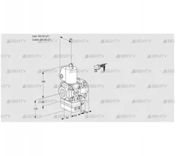 VAH3E50R/50R05HEVWL/PP/PP (88107116) Клапан с регулятором расхода Kromschroder