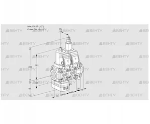 VCG1T15N/15N05GALVQGR/PPPP/PPPP (88103436) Клапан с регулятором соотношения Kromschroder