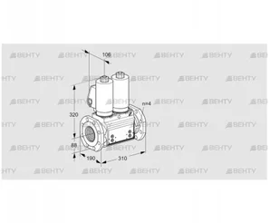 VCS7T80A05NNQGLB/PPPP/MMPM (88204336) Сдвоенный газовый клапан Kromschroder