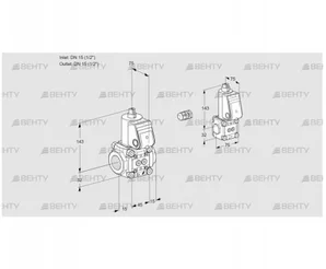 VAS1E15R/15R05NWR/PP/BS (88107757) Газовый клапан Kromschroder