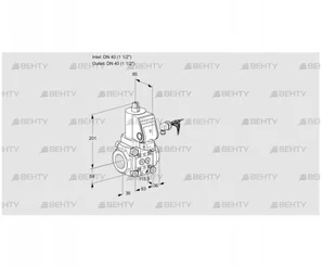 VAS340R/NWGR (88005993) Газовый клапан Kromschroder