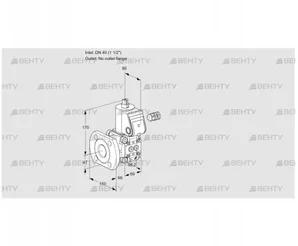 VAS240/-F/NW (88009049) Газовый клапан Kromschroder