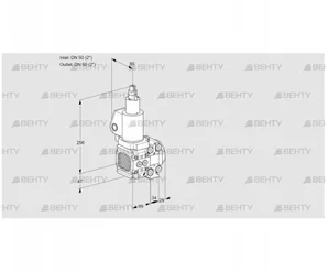 VAS2T50N/50N05FLVQSL/PP/PP (88103634) Газовый клапан Kromschroder