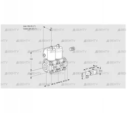 VCS1E25R/25R05NNWL/PPPP/2--3 (88103189) Сдвоенный газовый клапан Kromschroder