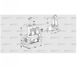 VCS9125F05NNAR3E/PPZ-/PPPP (88204916) Сдвоенный газовый клапан Kromschroder