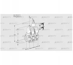 VCS1E25R/25R05NLWGR8/PPPP/PPPP (88104321) Сдвоенный газовый клапан Kromschroder