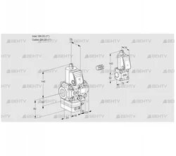 VAH1E25R/25R05HEVWR/PP/BS (88104705) Клапан с регулятором расхода Kromschroder