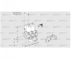 VCG1E20R/15R05NGEWL/MMPP/2-PP (88102964) Клапан с регулятором соотношения Kromschroder