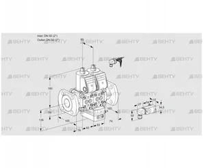 VCV3E50F/50F05NVKWR/2-PP/PPPP (88103339) Клапан с регулятором соотношения Kromschroder