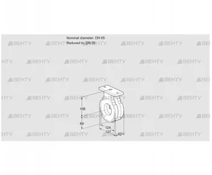 BVG65/50W05 (88300148) Дроссельная заслонка Kromschroder