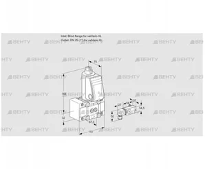 VAS1W0/W25R/NW (88028547) Газовый клапан Kromschroder