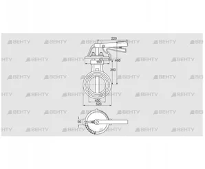 DKR 450Z03H100D (72702180) Дроссельная заслонка Kromschroder