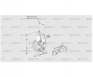 VAS115R/NW (88031556) Газовый клапан Kromschroder