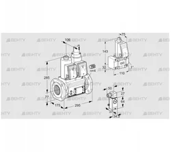 VCS665F05NLWR3E/PPZ-/P3PP (88204532) Сдвоенный газовый клапан Kromschroder