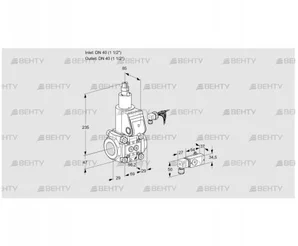 VAS240R/LW (88033756) Газовый клапан Kromschroder