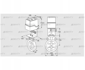 IDR200Z03A100AU/50-30W20TR10 (88303103) Дроссельная заслонка Kromschroder