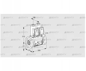 VCS6T65A05NNQSRE/PPPP/PPPP (88205340) Сдвоенный газовый клапан Kromschroder