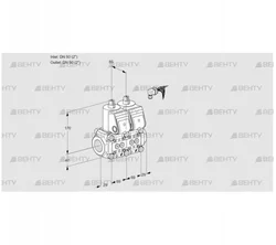 VCS2E50R/50R05NNWR/PPPP/PPPP (88102795) Сдвоенный газовый клапан Kromschroder