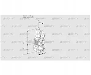 VAD1T-/15N/NQSR-50B (88008459) Газовый клапан с регулятором давления Kromschroder