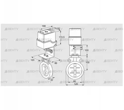 IDR80Z03D100AU/50-60W30E (88303717) Дроссельная заслонка Kromschroder