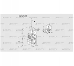 VAD1-/15R/NW-100B (88001238) Газовый клапан с регулятором давления Kromschroder