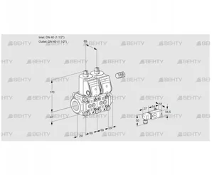 VCS2E40R/40R05NNWR/3-PP/4-PP (88100708) Сдвоенный газовый клапан Kromschroder