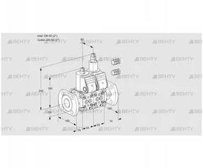 VCS3E50F/50F05NLWR3/PPPP/PPPP (88100296) Сдвоенный газовый клапан Kromschroder