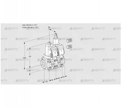 VCS2E40R/40R05NLWGR3/PPPP/PPPP (88105614) Сдвоенный газовый клапан Kromschroder