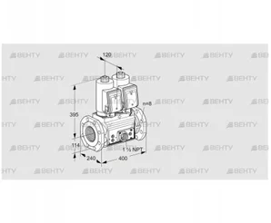 VCS9T125A05NNASRE/PPVP/PPPP (88205373) Сдвоенный газовый клапан Kromschroder