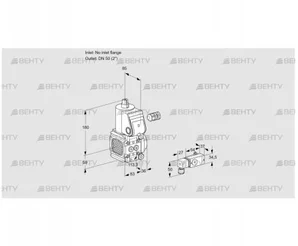 VAS3-/50R/NW (88012046) Газовый клапан Kromschroder