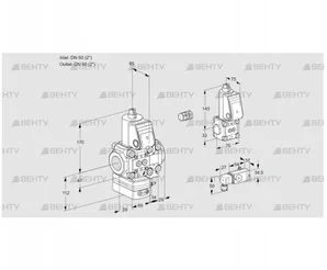 VAG2E50R/50R05GEVWR/-3/BS (88107766) Газовый клапан с регулятором соотношения Kromschroder