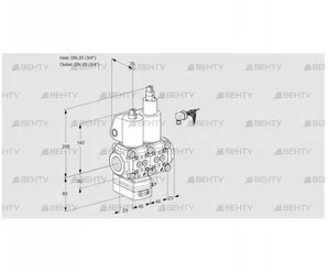 VCD1E20R/20R05D-100LWL/PPPP/PPPP (88105113) Регулятор давления Kromschroder