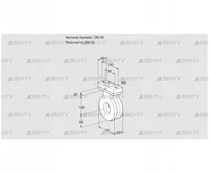 BVA50/32Z05H (88300491) Дроссельная заслонка Kromschroder