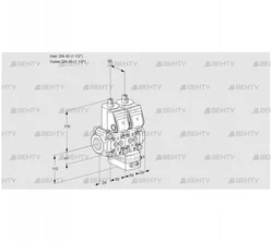 VCG2E40R/40R05NGEWR/PPPP/PPPP (88104102) Клапан с регулятором соотношения Kromschroder