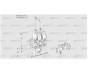 VCG2T40N/40N05GANQR/2-PP/PPPP (88101216) Клапан с регулятором соотношения Kromschroder