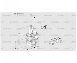 VAD2E40R/40R05D-25VWR/-3/3- (88103469) Газовый клапан с регулятором давления Kromschroder