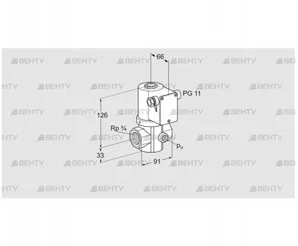 VG 20R03NQ31DMVZ (85214071) Запорный газовый клапан Kromschroder