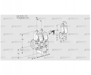 VCG2E40R/40R05NGEWR/PPPP/PPBS (88107102) Клапан с регулятором соотношения Kromschroder