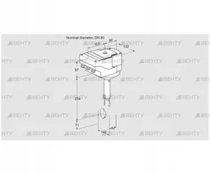 IBH80Z01A/40A2A (88300728) Дроссельная заслонка Kromschroder