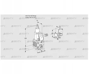 VAS1-/20R/LQ (88003693) Газовый клапан Kromschroder