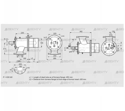 ZIO 165RBL-450/435-(20)D (84246052) Газовая горелка Kromschroder