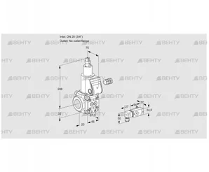 VAS120/-R/LW (88012554) Газовый клапан Kromschroder