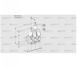 VCS2E25R/25R05NLWR3/PPPP/PPPP (88101126) Сдвоенный газовый клапан Kromschroder