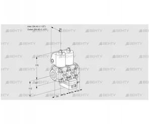 VCG2E40R/40R05NGEWL/PPPP/PPPP (88104017) Клапан с регулятором соотношения Kromschroder