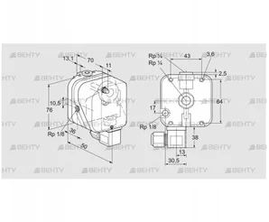 DG 10NG-6 (84447703) Датчик-реле давления газа Kromschroder