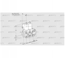 VCS1T20N/20N05NNVQGL/PPPP/PPPP (88106455) Сдвоенный газовый клапан Kromschroder