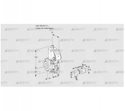 VAS1T25/-N/NQ (88012667) Газовый клапан Kromschroder