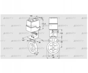 IDR50Z03A100AU/50-30W20E (88303768) Дроссельная заслонка Kromschroder